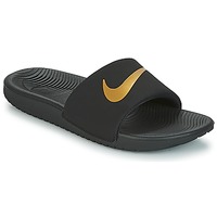 Schoenen Kinderen Slippers Nike KAWA GROUNDSCHOOL SLIDE Zwart / Goud