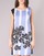 Textiel Dames Korte jurken Sisley LAPOLLA Blauw / Wit / Zwart