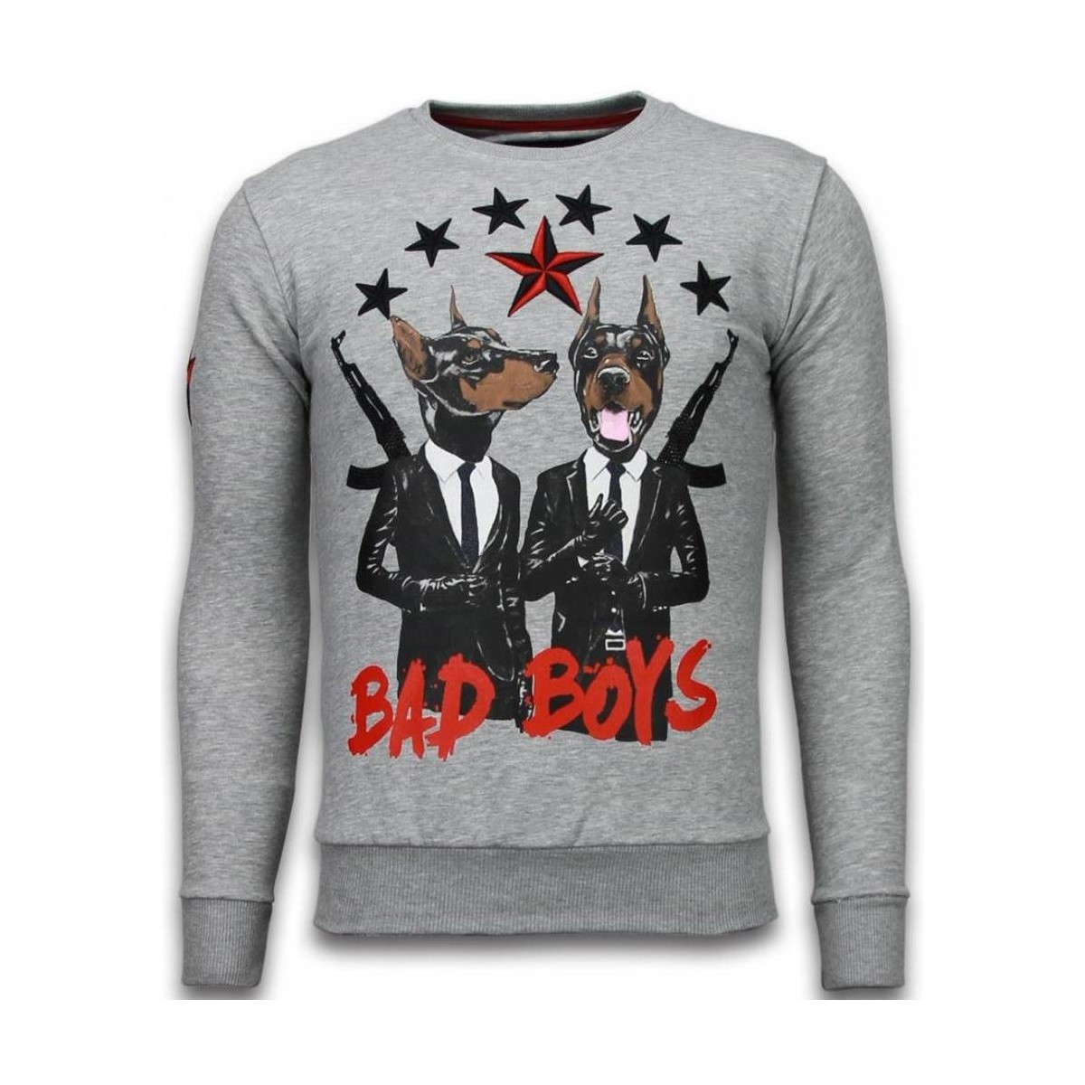 Textiel Heren Sweaters / Sweatshirts Local Fanatic Bad Boys Rhinestone Grijs