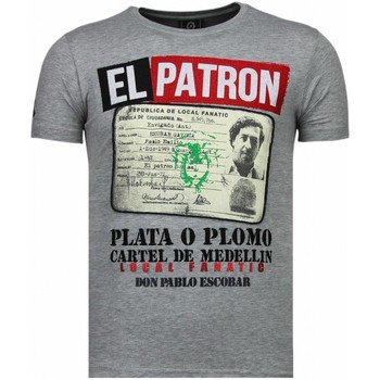 Textiel Heren T-shirts korte mouwen Local Fanatic El Patron Narcos Billionaire Grijs