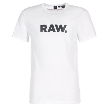 Textiel Heren T-shirts korte mouwen G-Star Raw HOLORN R T S/S Wit
