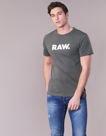 Textiel Heren T-shirts korte mouwen G-Star Raw HOLORN R T S/S Grijs