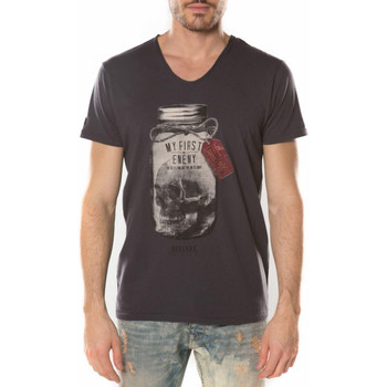 Textiel Heren T-shirts korte mouwen Deeluxe T Shirt Homme Expert Noir Zwart