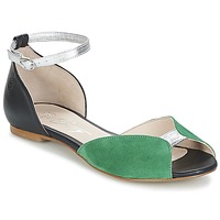 Schoenen Dames Sandalen / Open schoenen Betty London INALI Zwart / Zilver / Groen