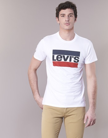Textiel Heren T-shirts korte mouwen Levi's GRAPHIC SPORTSWEAR LOGO Wit