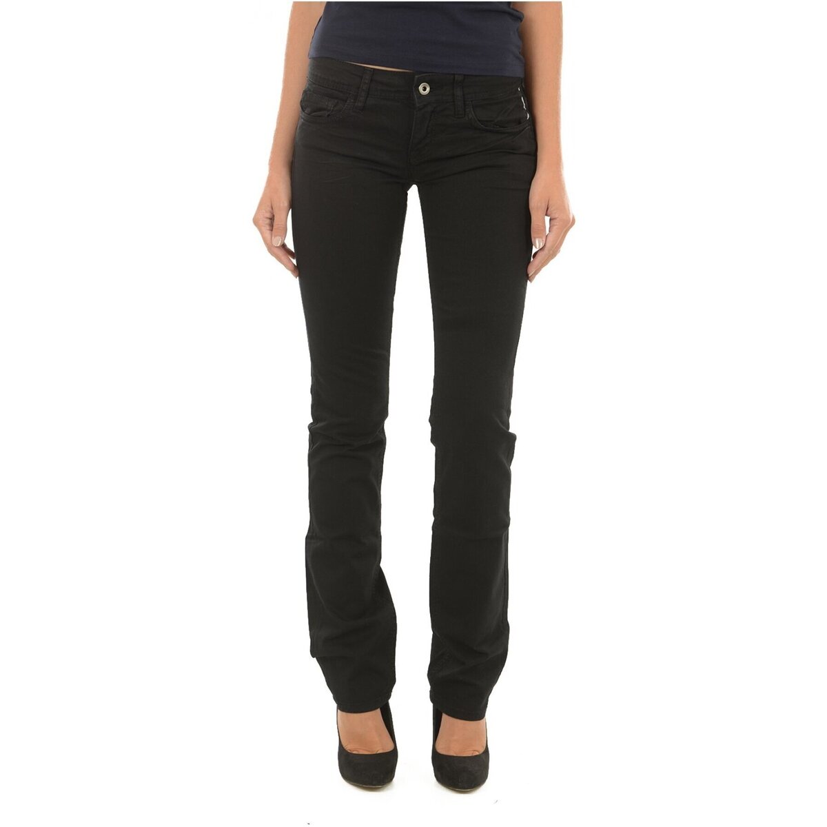 Textiel Dames Straight jeans Meltin'pot MELIA G2311 GT000 Zwart