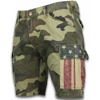 Textiel Heren Korte broeken / Bermuda's Bb Bread & Buttons Korte Broeken Camouflage Shorts Groen