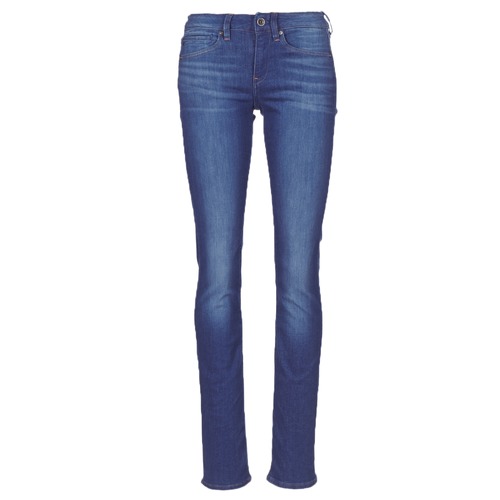 Textiel Dames Straight jeans G-Star Raw MIDGE SADDLE MID STRAIGHT Blauw / Medium / Aged