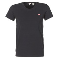 Textiel Dames T-shirts korte mouwen Levi's PERFECT TEE Zwart