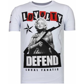 Textiel Heren T-shirts korte mouwen Local Fanatic Loyalty Marilyn Rhinestone Wit