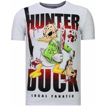 Textiel Heren T-shirts korte mouwen Local Fanatic Hunter Duck Rhinestone Wit
