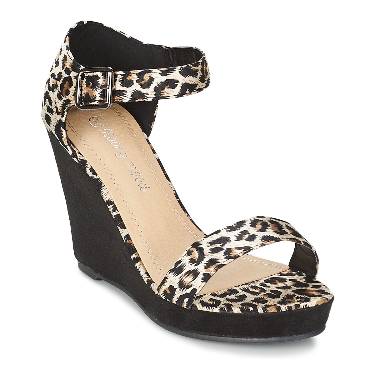 Schoenen Dames Sandalen / Open schoenen Moony Mood IVONGA Zwart / Leopard