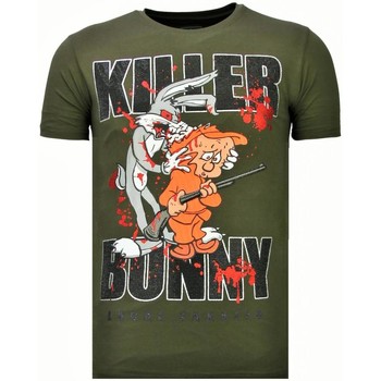 Textiel Heren T-shirts korte mouwen Local Fanatic Killer Bunny Rhinestone Groen