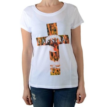Textiel Dames T-shirts korte mouwen Eleven Paris 38884 Wit