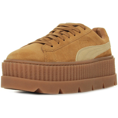 Schoenen Dames Sneakers Puma Rihanna Cleated Creeper Suede Brown