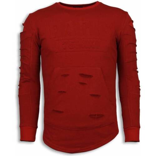 Textiel Heren Sweaters / Sweatshirts Justing D Stamp PARIS Damaged Rood