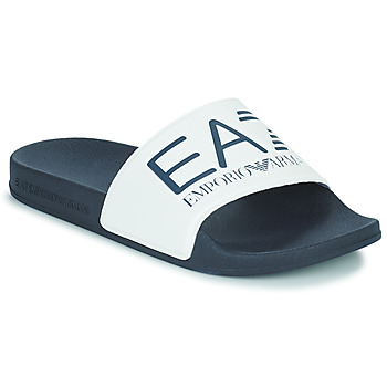 Schoenen Slippers Emporio Armani EA7 SEA WORLD VISIBILITY SLIPPER Wit / Zwart