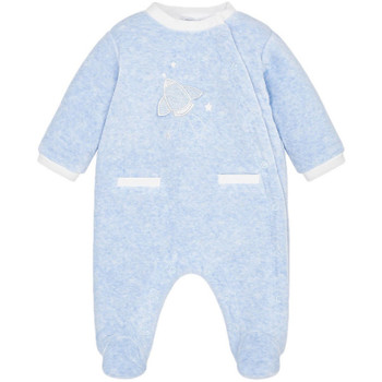 Textiel Jongens Jumpsuites / Tuinbroeken Mayoral Pyjama Bébé Garçon velours étoiles Bleu Blauw
