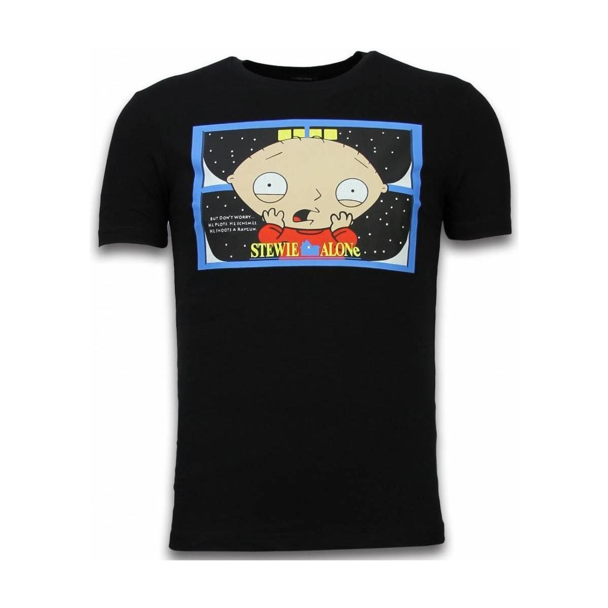 Textiel Heren T-shirts korte mouwen Local Fanatic Stewie Home Alone Zwart
