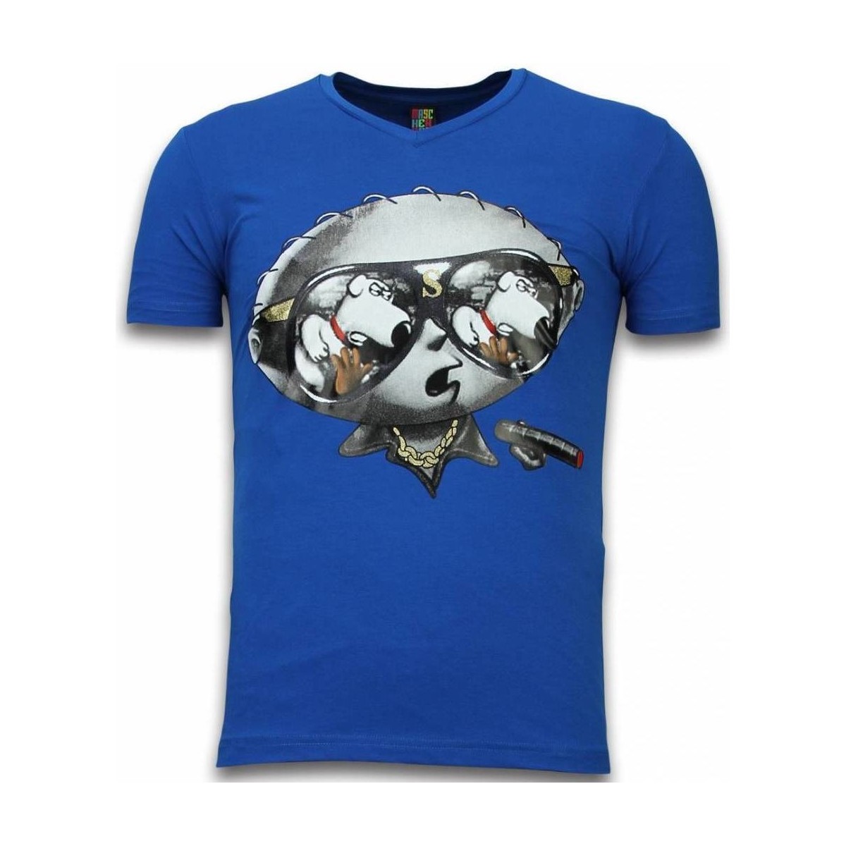 Textiel Heren T-shirts korte mouwen Local Fanatic Stewie Dog Blauw